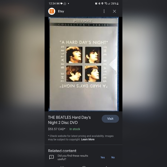 The Beatles collectible series a days hard night DVD from 2002 - Picture 9 of 9